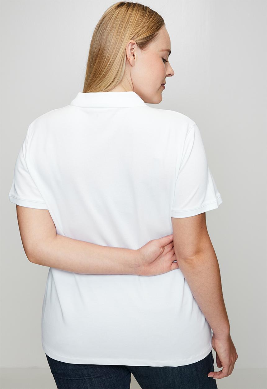 POLO - Plus wmn margot ss golfer - white