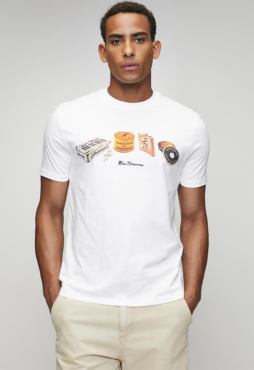 Ben Sherman - Beats & Blades Tee-shirt - White