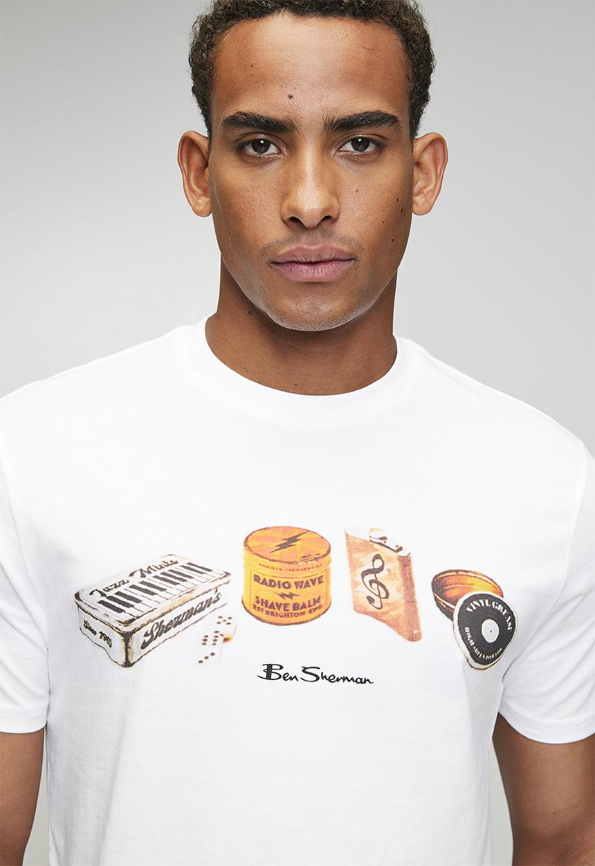 Ben Sherman - Beats & Blades Tee-shirt - White