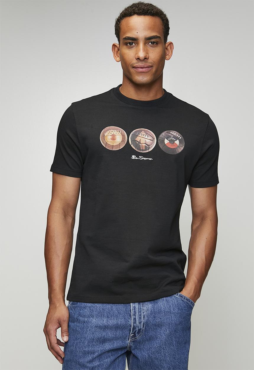 Ben Sherman - 3 Ball 260g Tee-Shirt - Black
