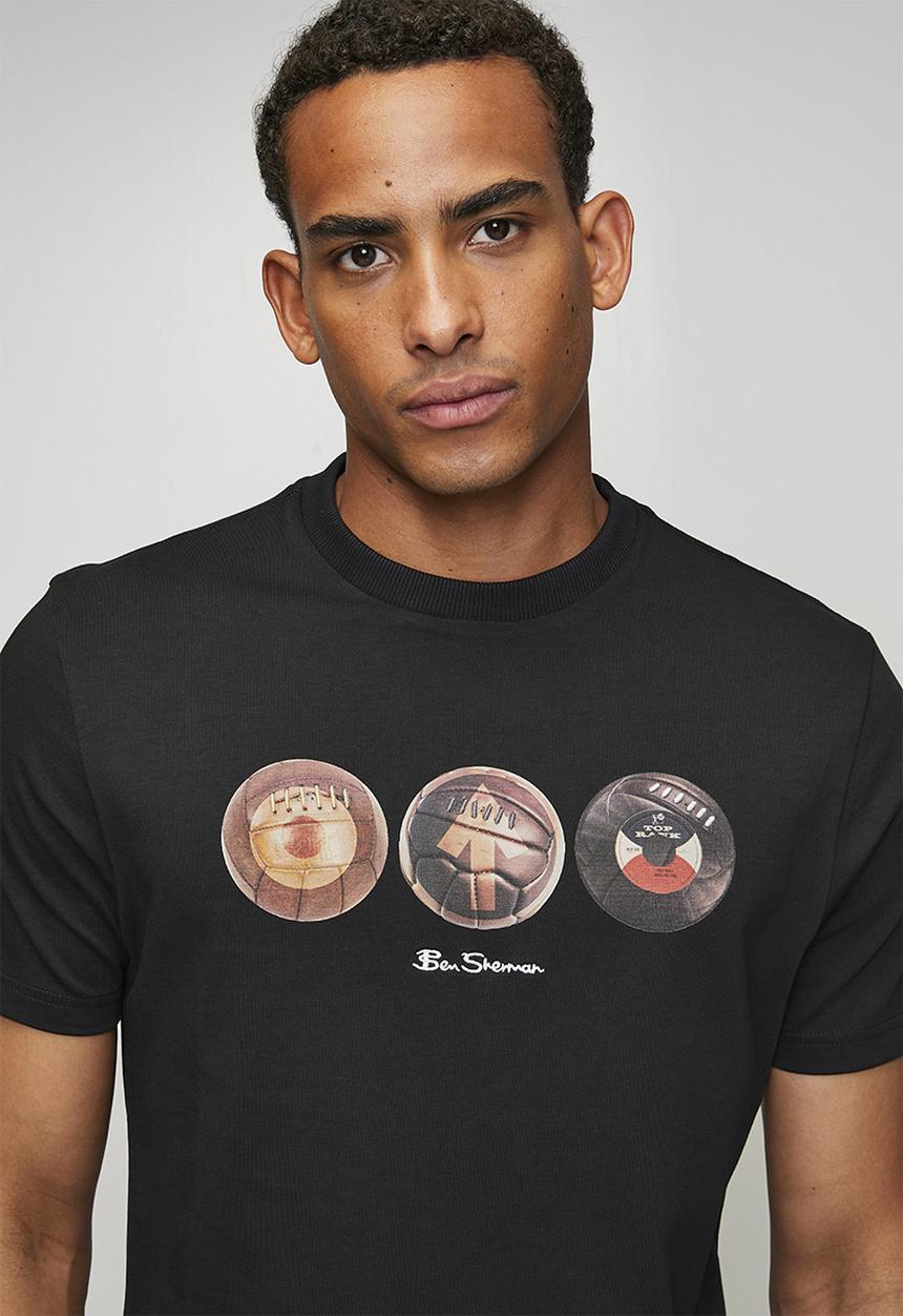 Ben Sherman - 3 Ball 260g Tee-Shirt - Black