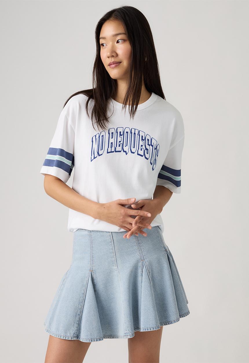 Levi’s® - Gr tabor tee za no requests bright white slv stripes - sunshine blue