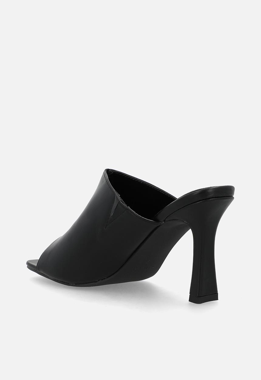 Raid London - Manola stiletto mule heel - black pu