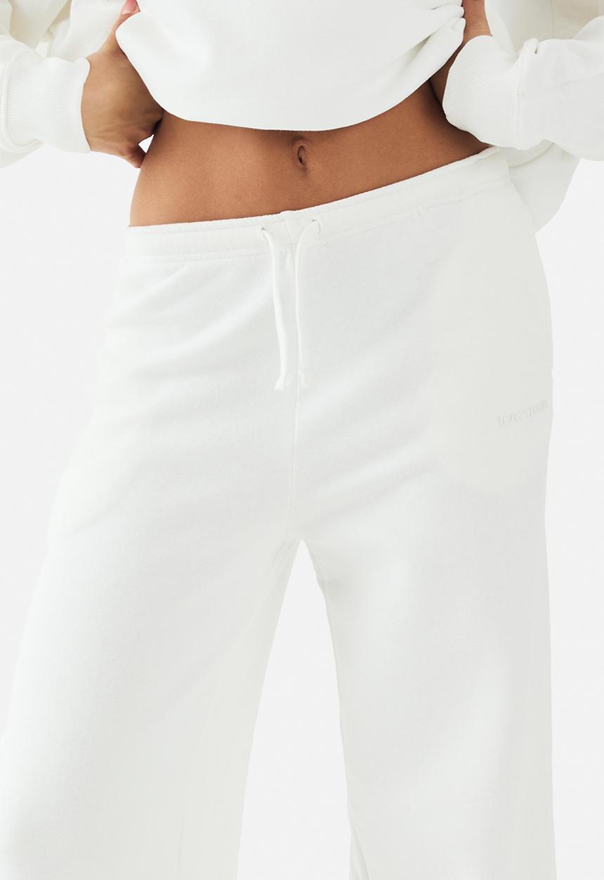 boohoo - Dsgn studio embroidered straight leg jogger - ecru