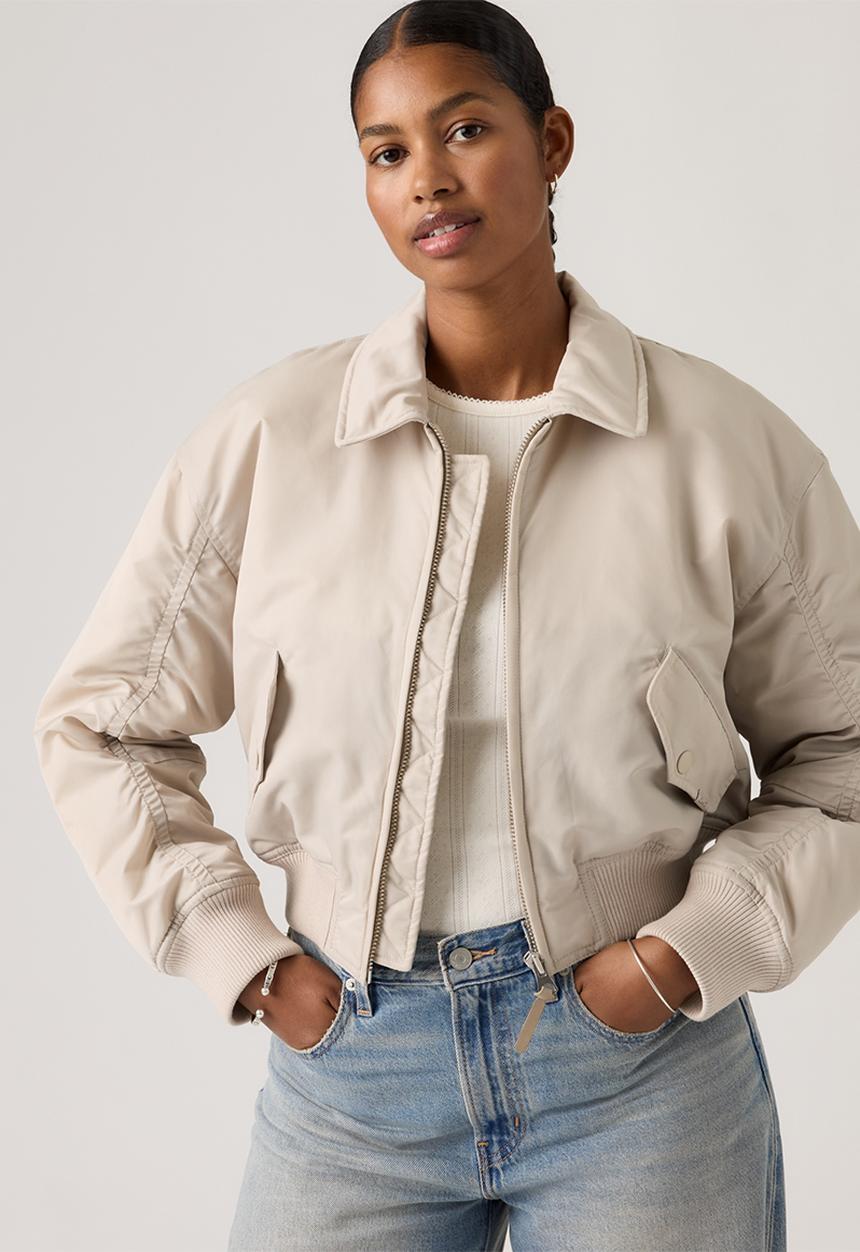 Levi’s® - Bowie crop bomber - greys