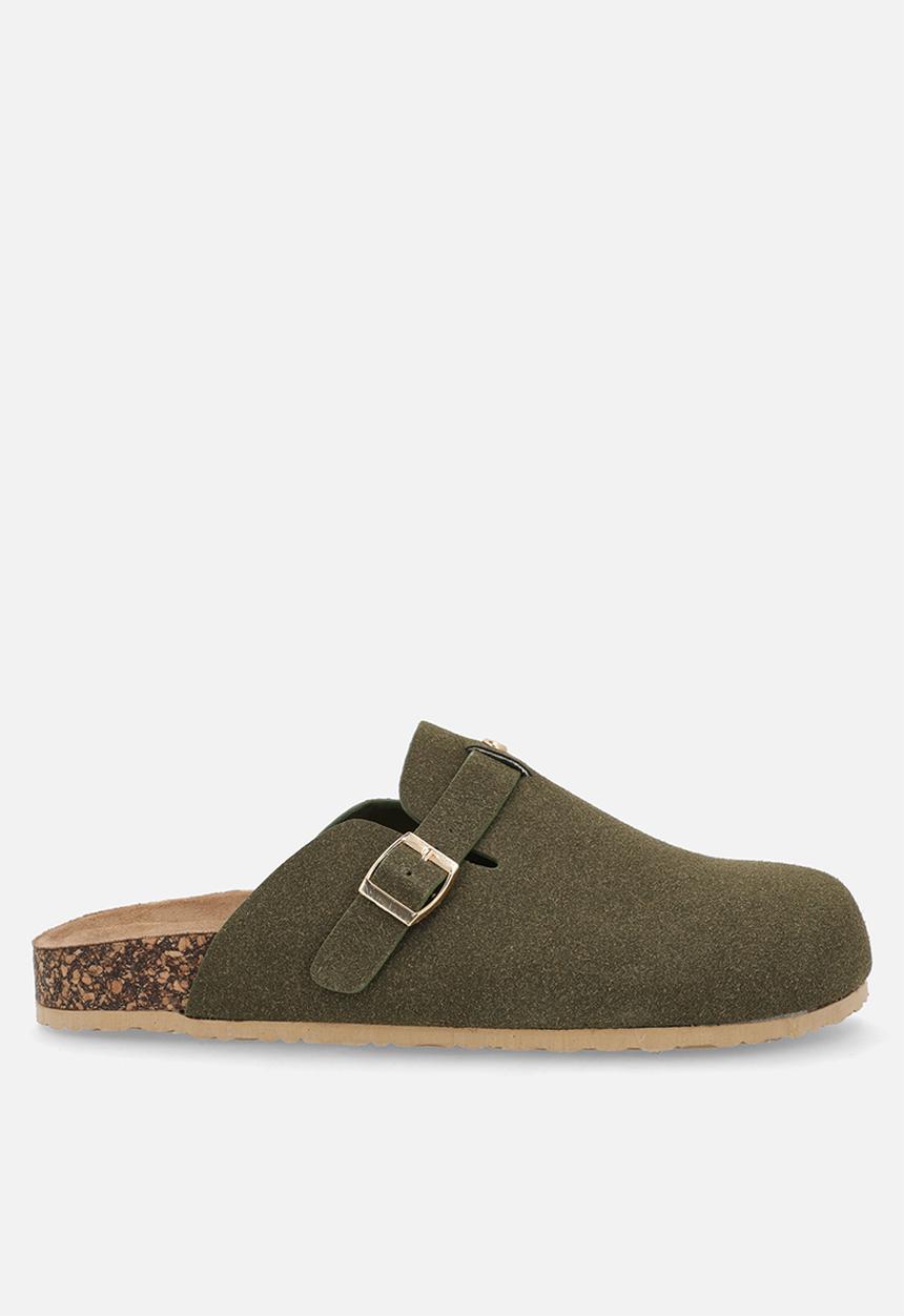 Viabeach - Qork 12 cork buckle slipper - olive