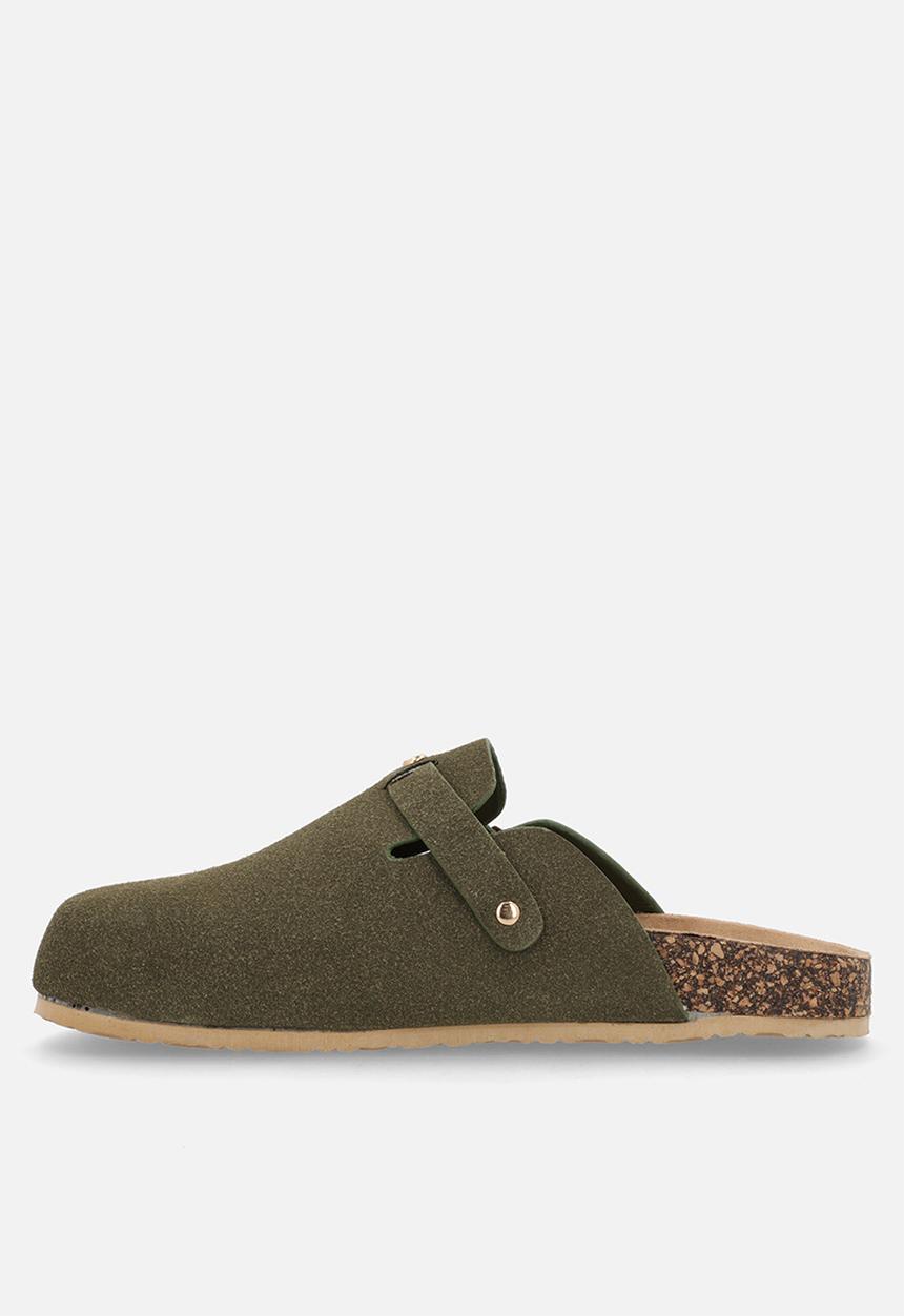 Viabeach - Qork 12 cork buckle slipper - olive