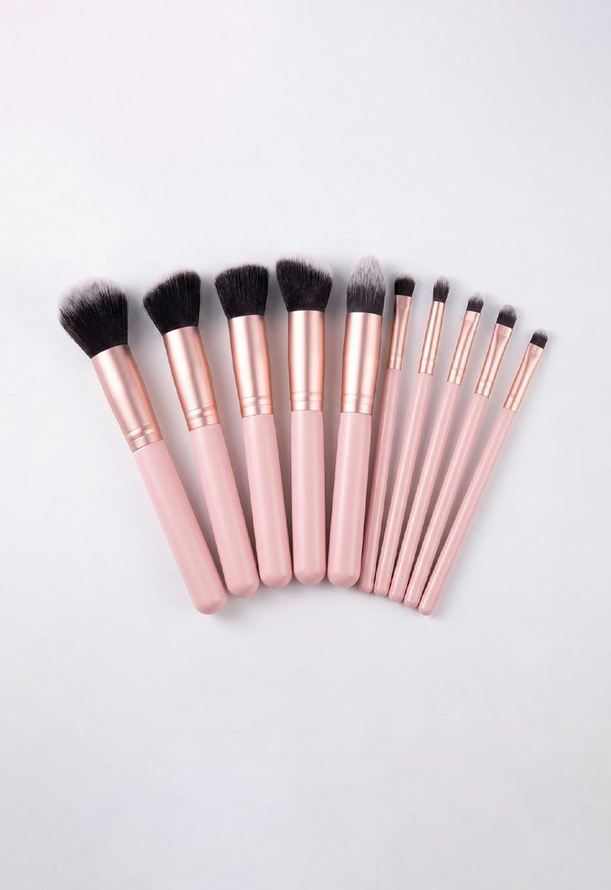 Glam Beauty - Make Up Brush 14 Piece Set - Pink