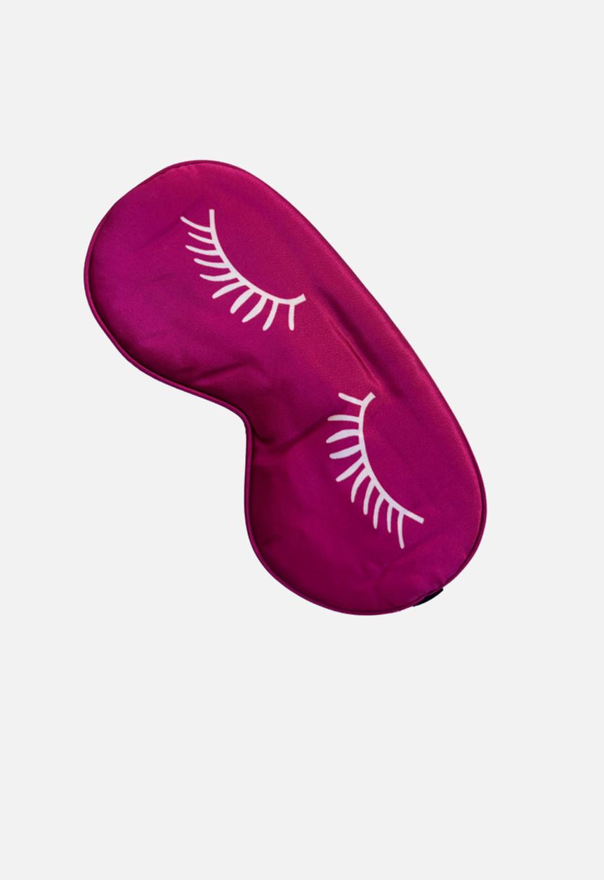Glam Beauty - GLAM Beauty Satin Eye Mask - Eyelash Design - Hot Pink