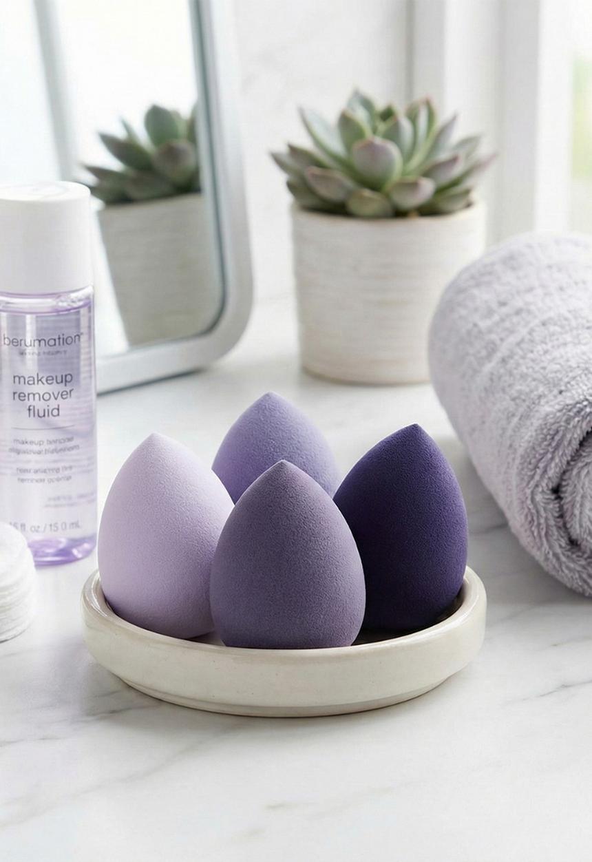 Glam Beauty - Make Up Blender 4 Piece Set - Purple