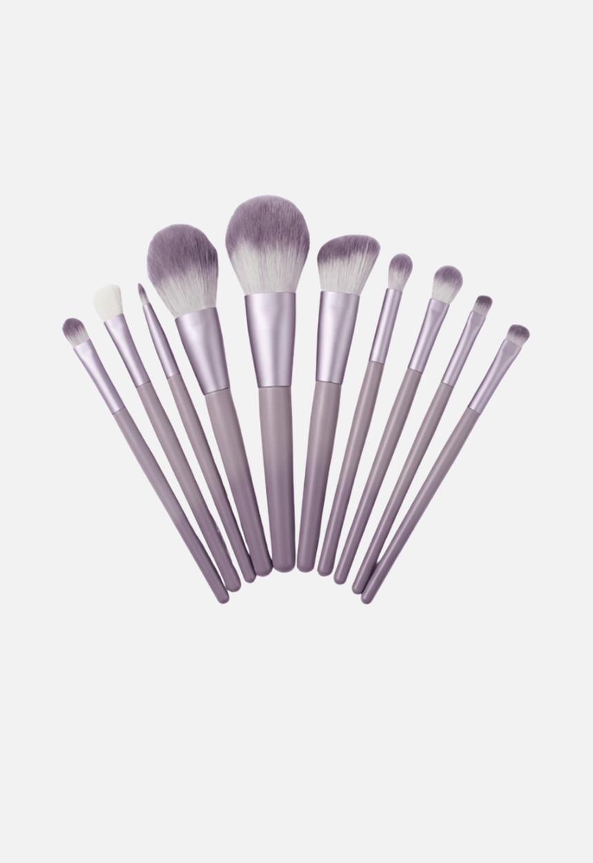 Glam Beauty - Make Up Brush 10 Piece Set - Purple Shades