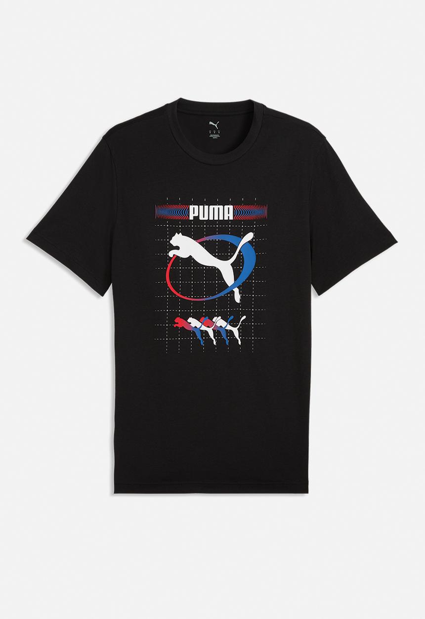 PUMA - GRAPHIC Execution Tee M - PUMA Black