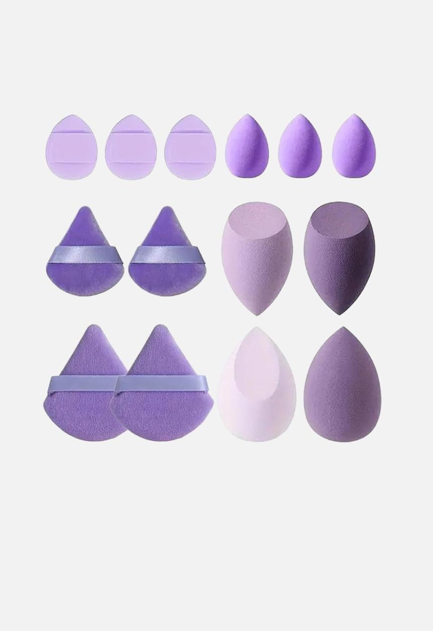 Glam Beauty - Make Up Sponge 14 Piece Set - Purple