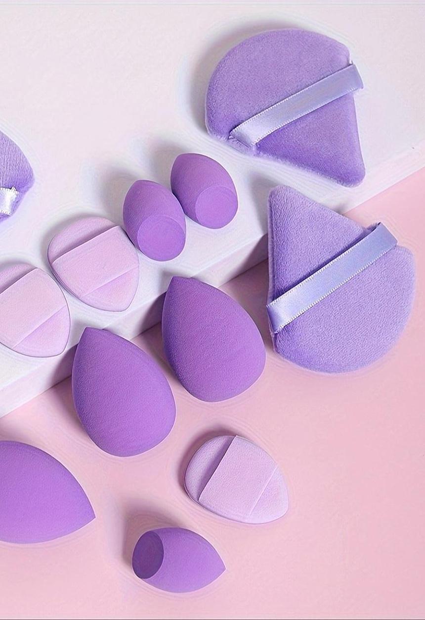 Glam Beauty - Make Up Sponge 14 Piece Set - Purple