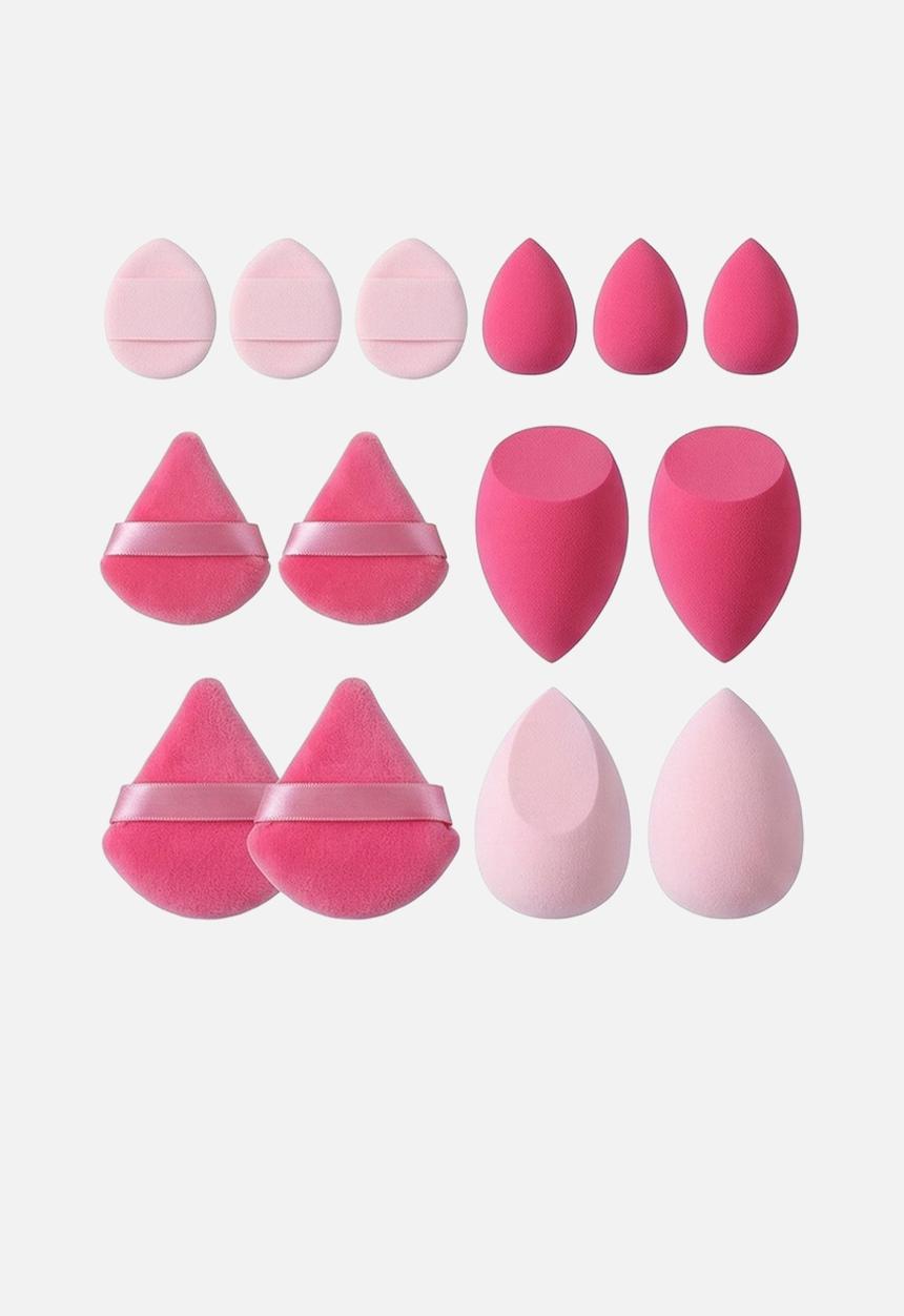 Glam Beauty - Make Up Sponge 14 Piece Set - Hot Pink