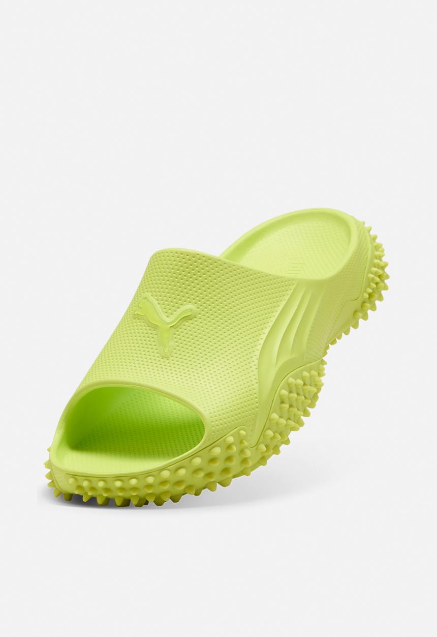 PUMA - Mostro Slide - Lime Smash-Lime Smash- White
