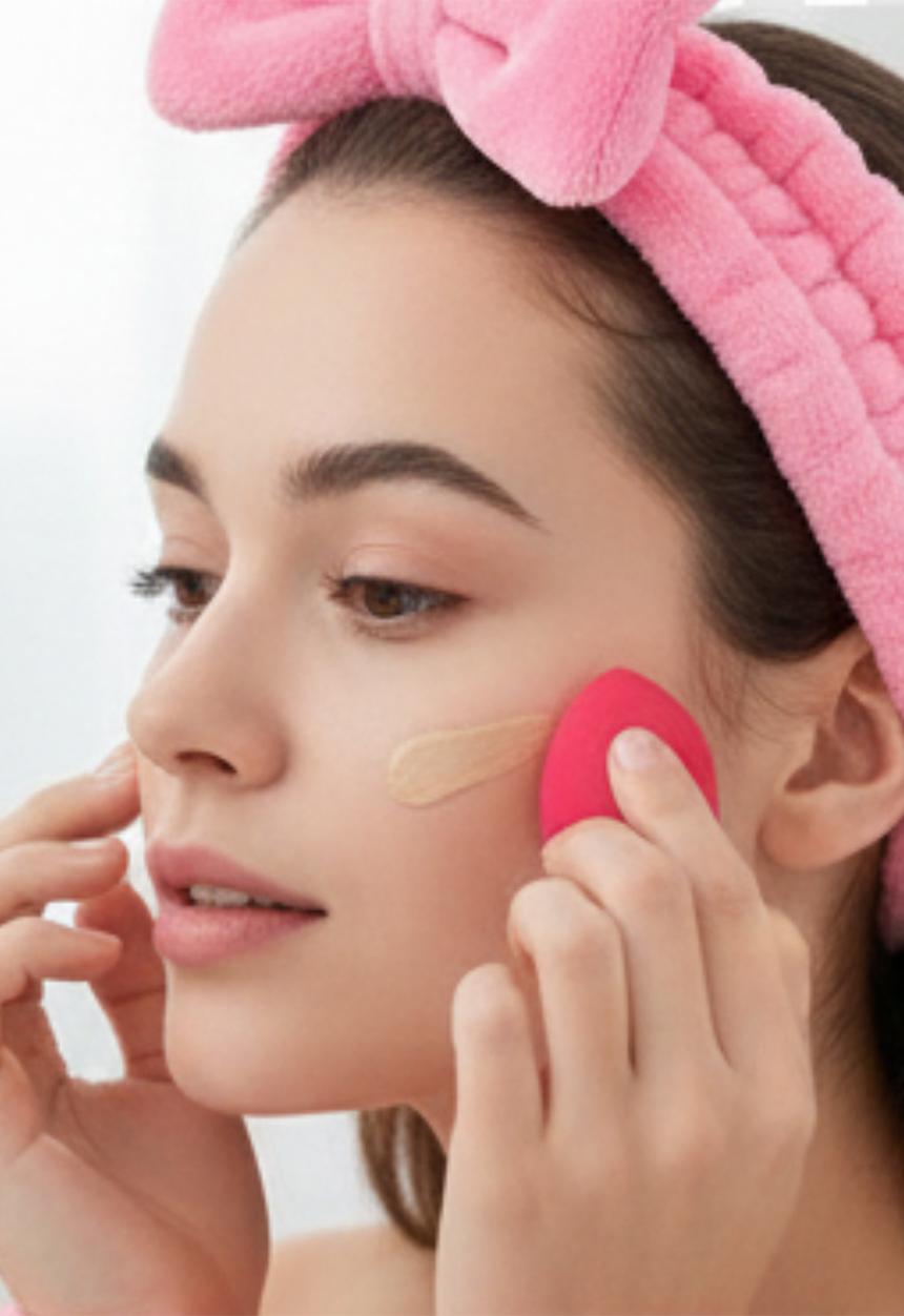 Glam Beauty - Make Up Sponge Puff 20 Piece Kit - Hot Pink