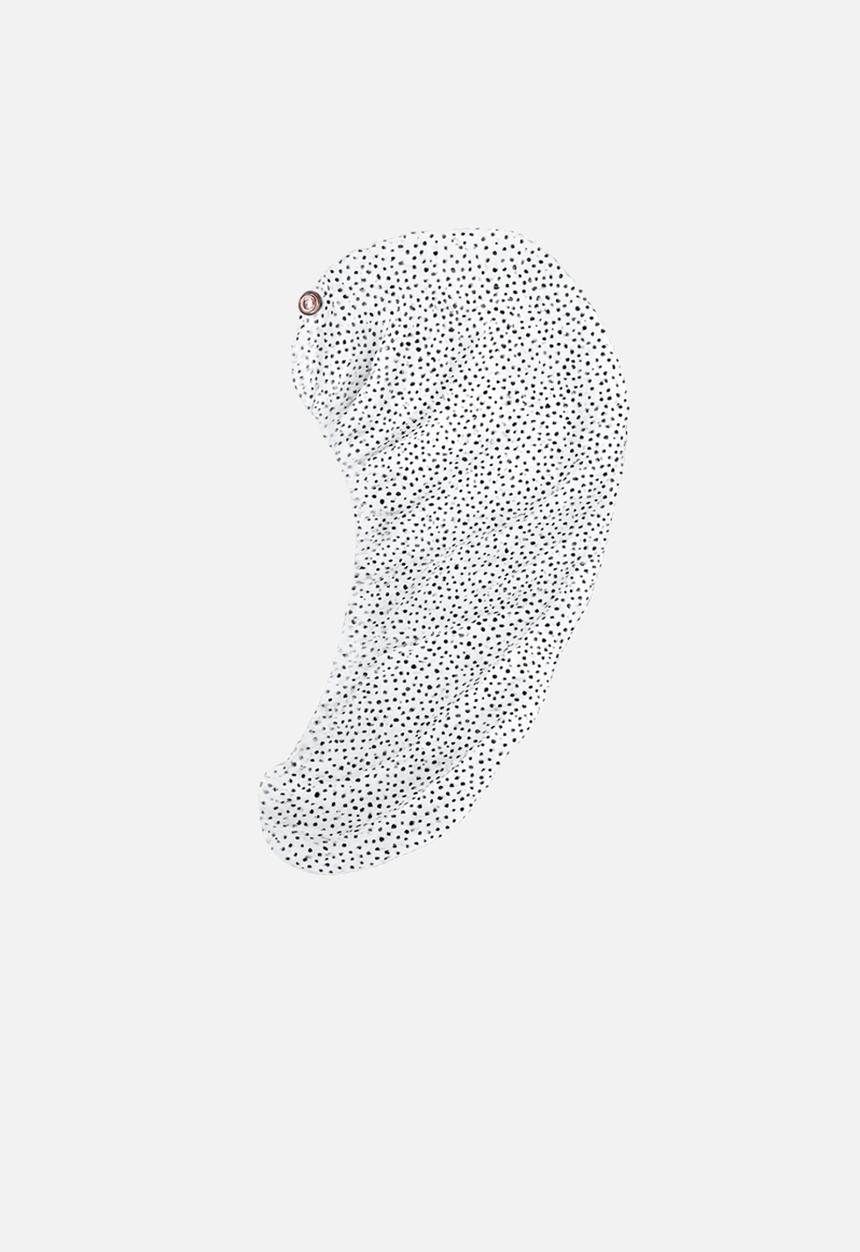 Glam Beauty - Microfiber Hair Towel - White With Spots