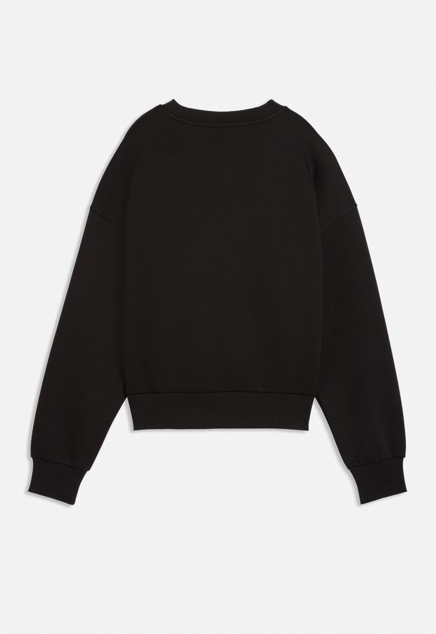 PUMA - Ess Elevated Oversized Logo Crew Dk - Puma Black