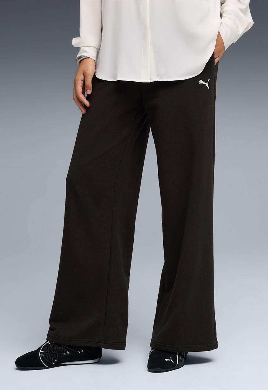 Ess Cat Comfort Wide Leg Pant Tr Op - Puma Black