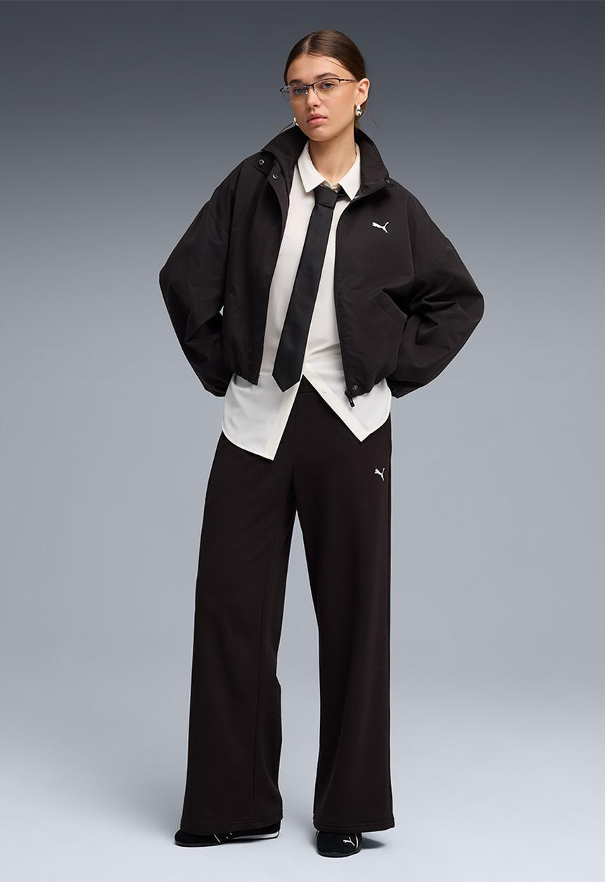 PUMA - Ess Cat Comfort Wide Leg Pant Tr Op - Puma Black