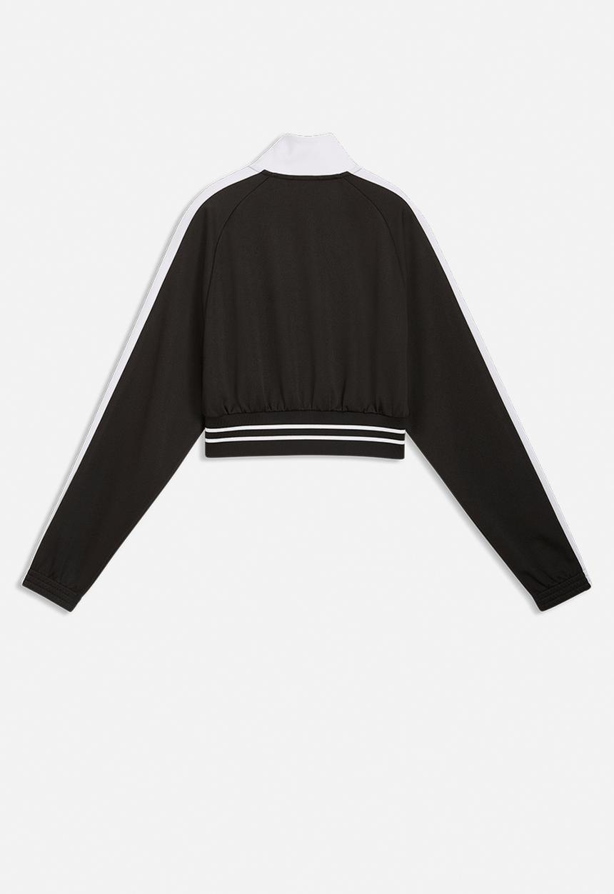 PUMA - T7 Pique Relaxed Cropped Track Jacket Pu - Puma Black