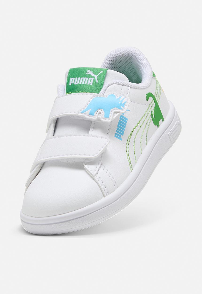 PUMA - Puma Smash 3.0 Dino V Inf - Puma White-Green Fruit-Vibrant Blue