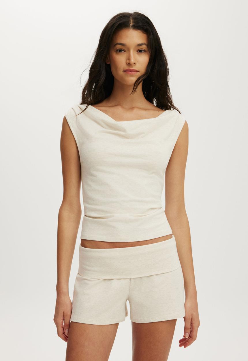 Cotton On - Dreamy soft roll waist short - butterscotch marle