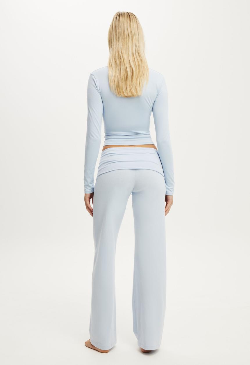 Cotton On - Dreamy soft roll waist pant - violet blue