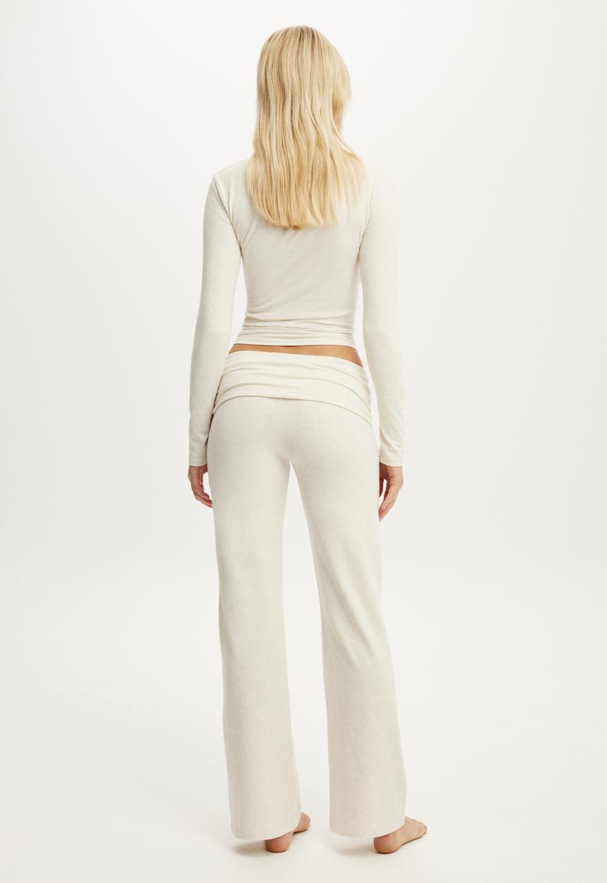 Cotton On - Dreamy soft roll waist pant - butterscotch marle