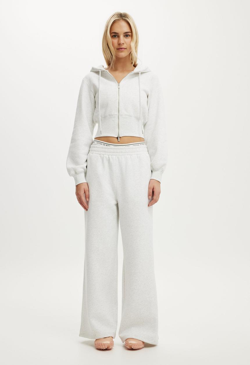 Cotton On - Summer Fleece Contour Zip Through - Light Grey Marle