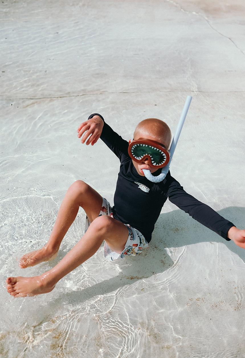 Cotton On - Billy Boyleg Swim Trunk - Squid Ink/Sardines