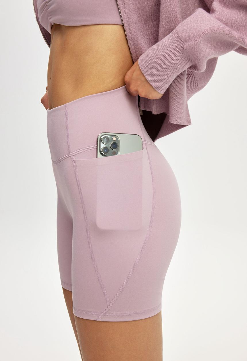 Cotton On - Ultra Soft Side Pocket Bike Short - Violet Dawn