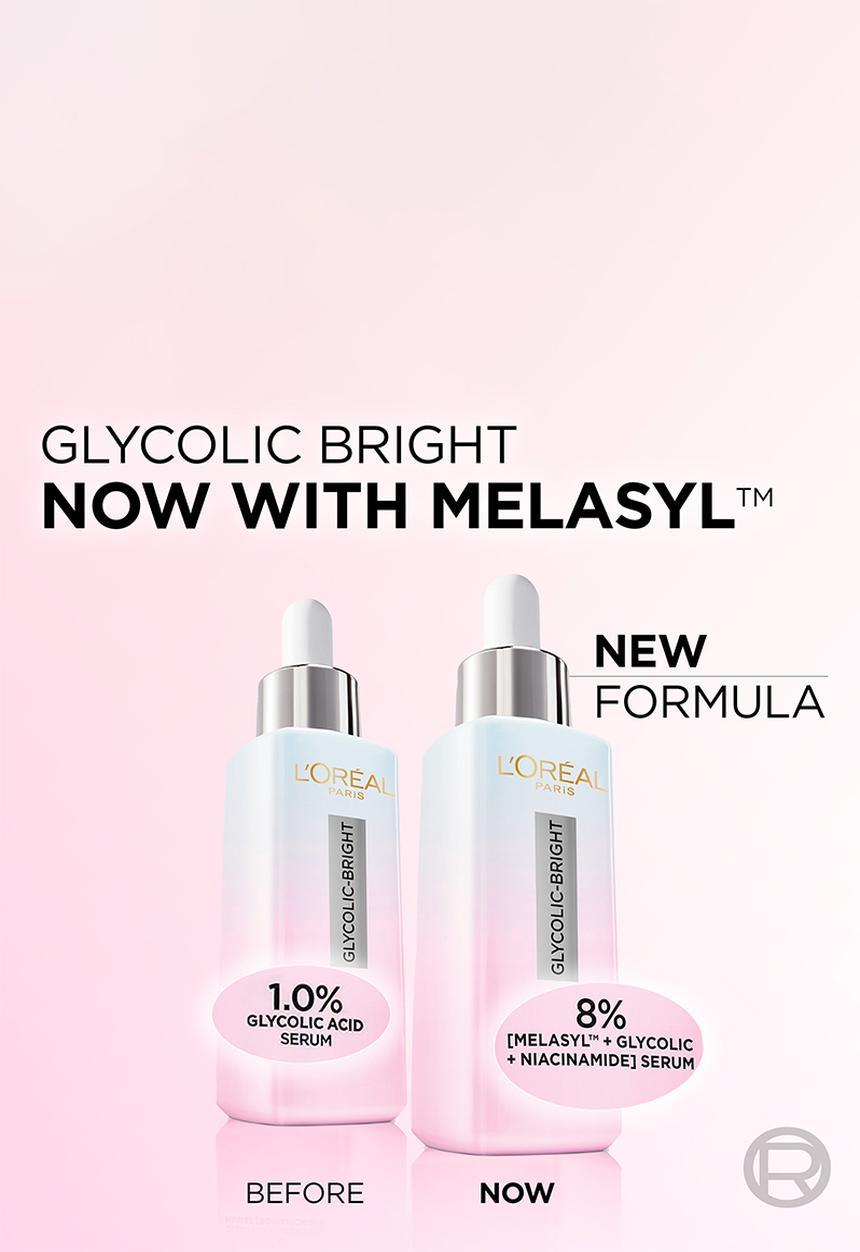 L'Oreal Paris - Glycolic Bright 8% Glycolic Acid Instant Glowing Serum - 15ml