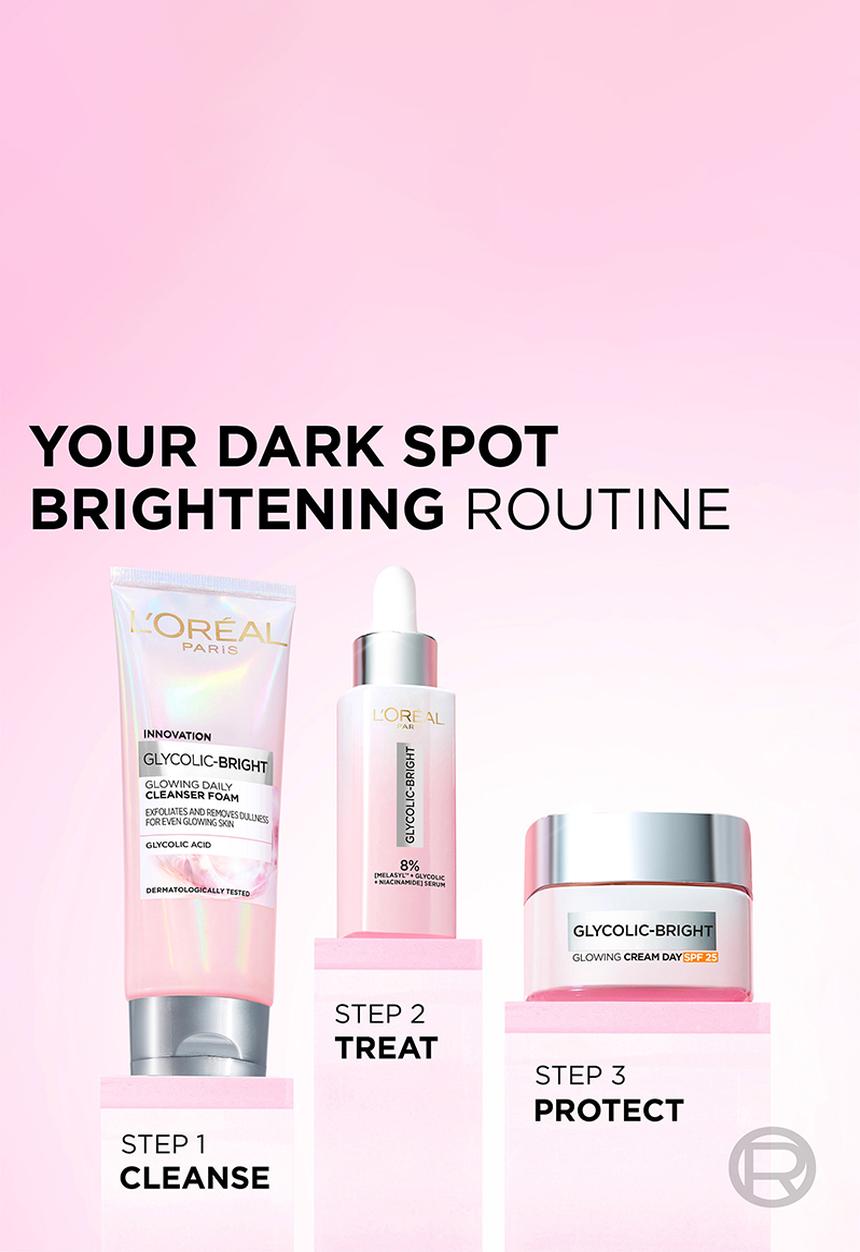 L'Oreal Paris - Glycolic Bright 8% Glycolic Acid Instant Glowing Serum - 15ml