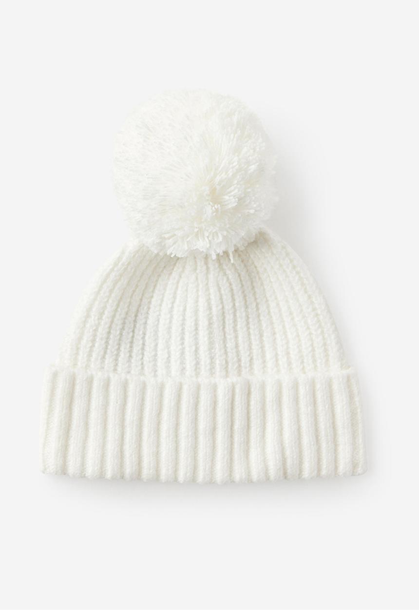 Cotton On - Organic Rib Knit Beanie - Milk
