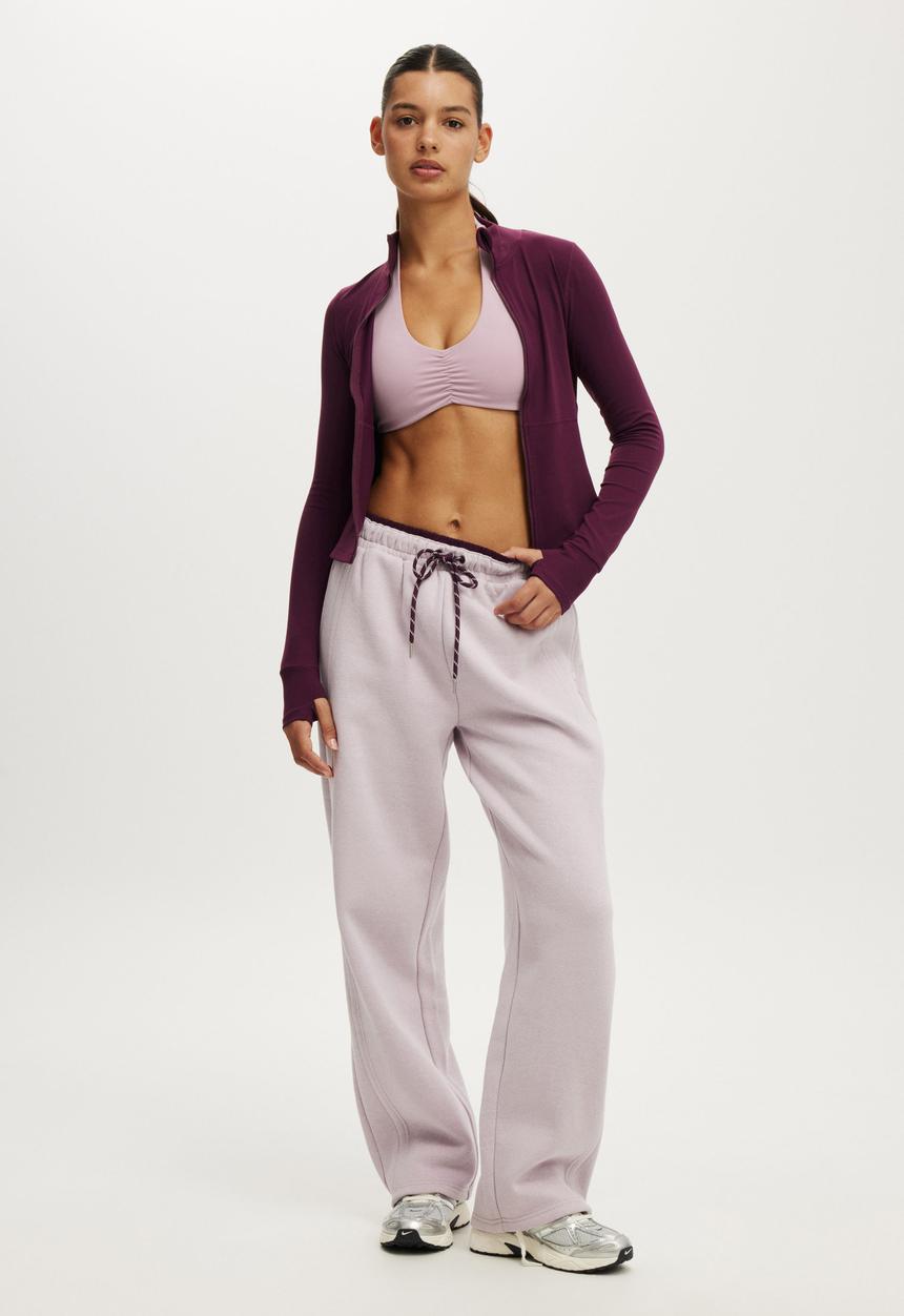 Cotton On - Active Core Zip Through Long Sleeve - Pickled Beet