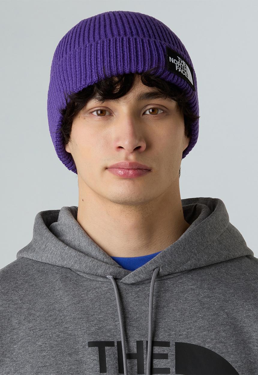 The North Face - TNF Logo Box Cuffed Beanie - Peak Purple