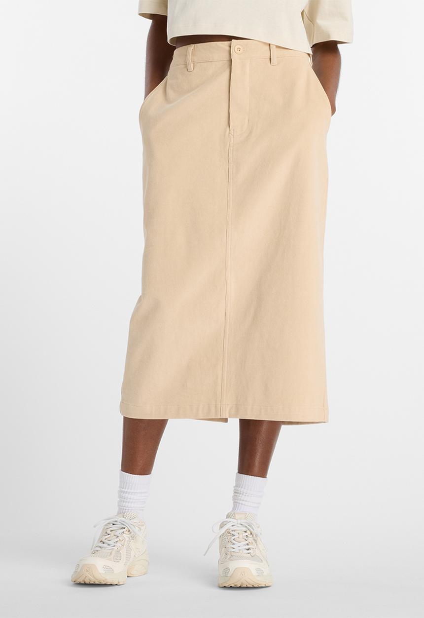 New Balance  - NB Athletics Corduroy Midi Skirt - Desert Clay