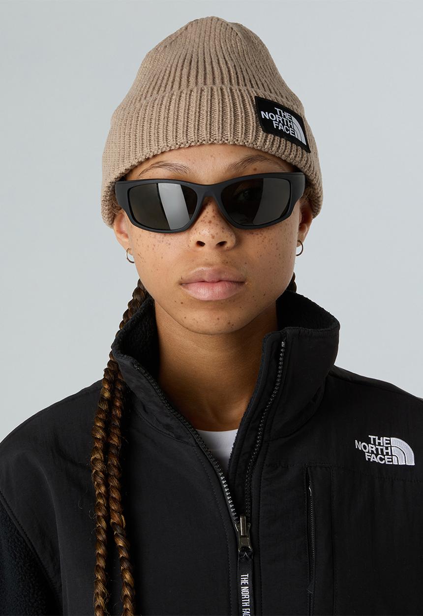 The North Face - TNF Logo Box Cuffed Beanie - Mushroom Grey