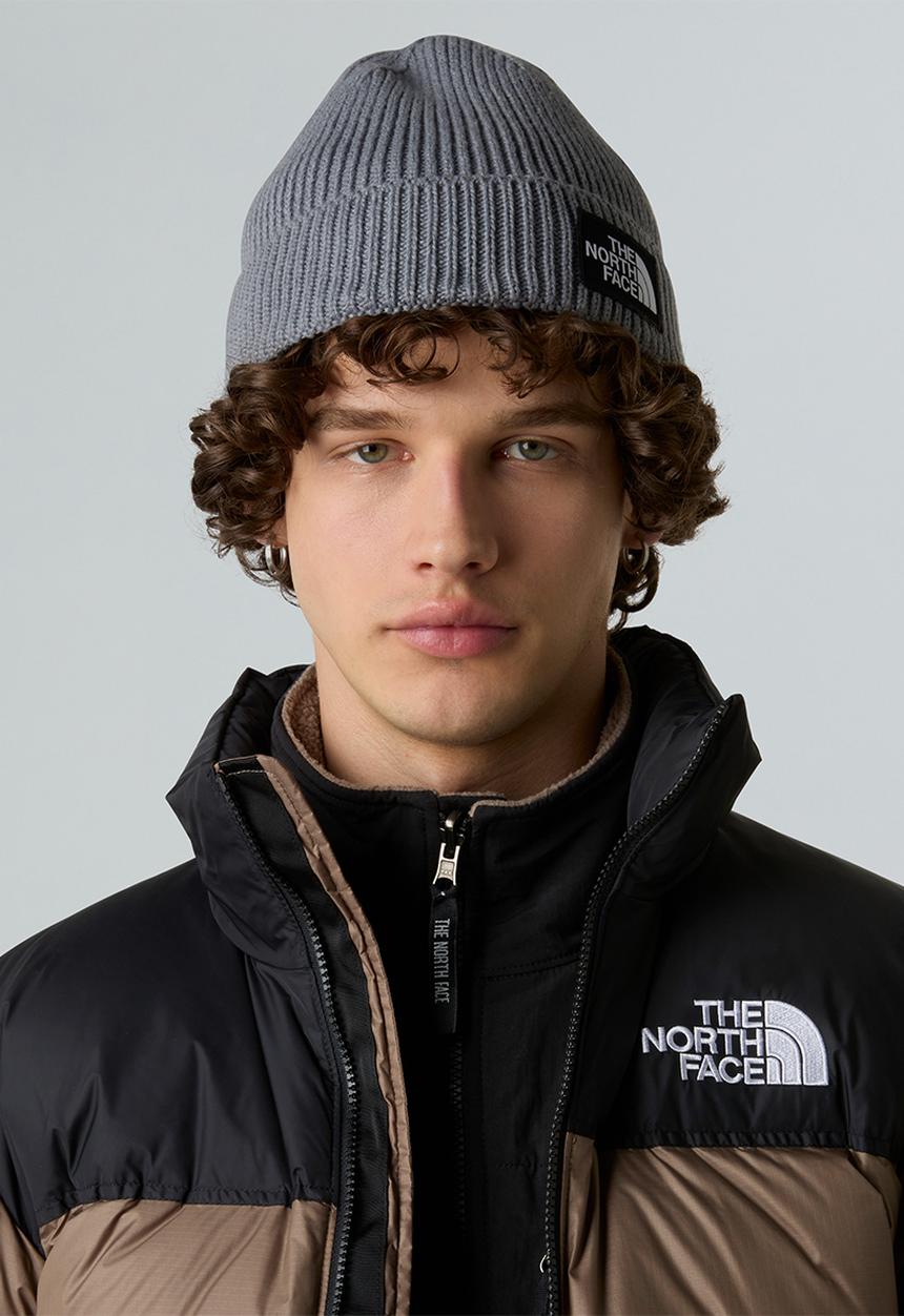 The North Face - TNF Logo Box Cuffed Beanie - TNF Medium Grey Heather