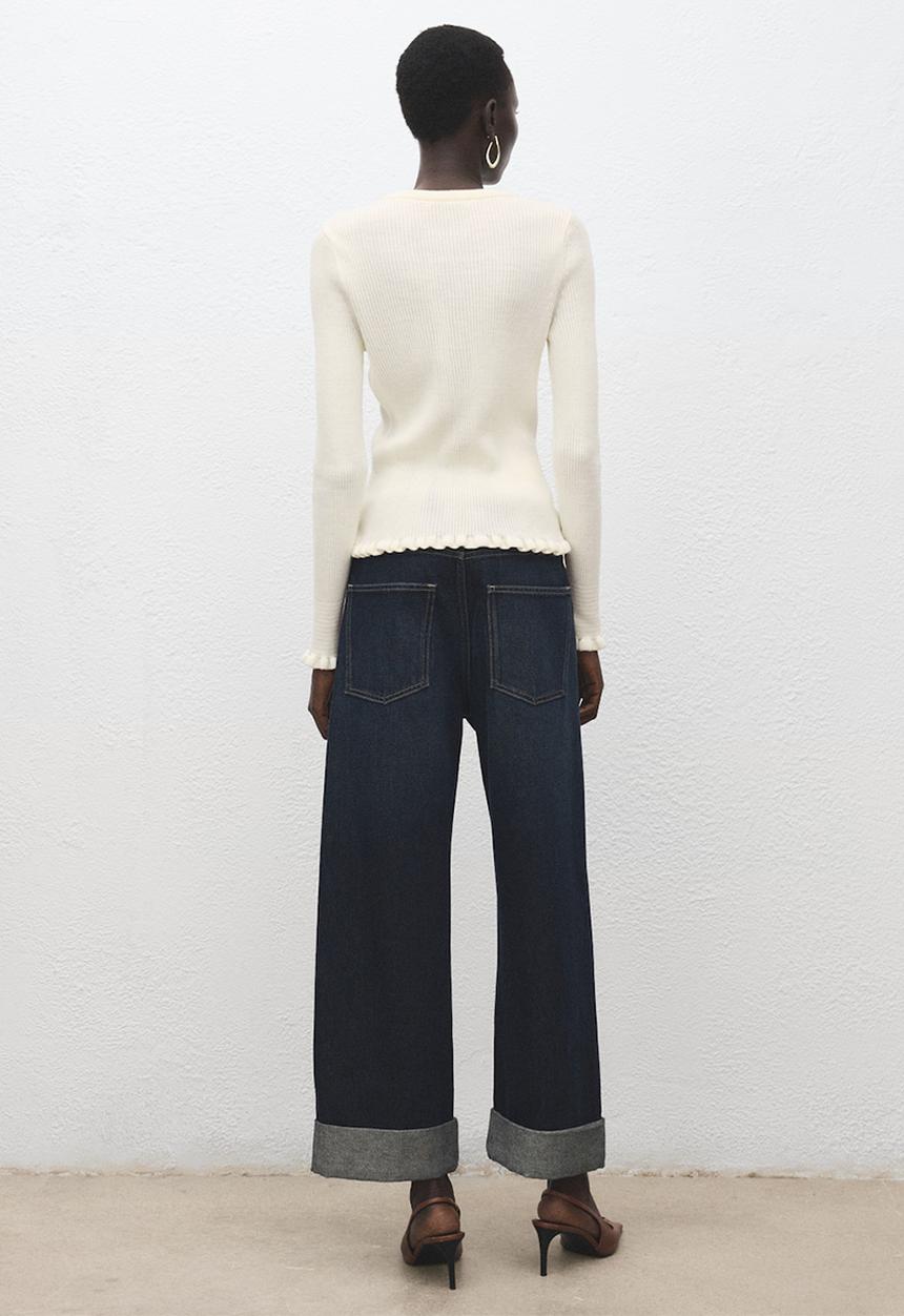 MANGO - Cardigan waves - light beige