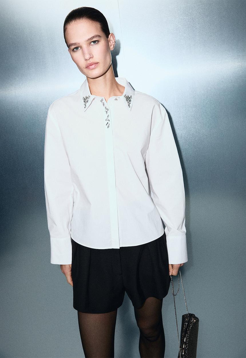 MANGO - Shirt rus - natural