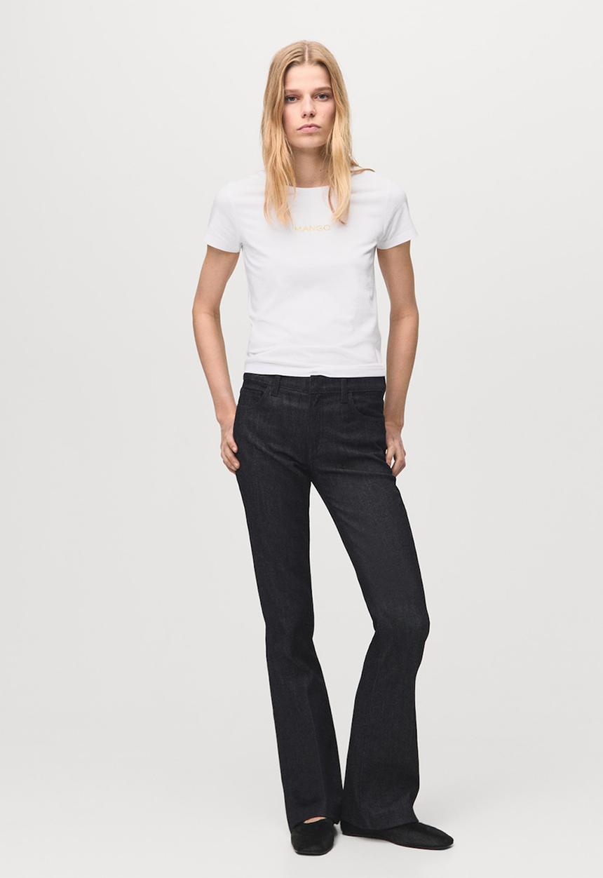 MANGO - T-shirt mangolog-w - white