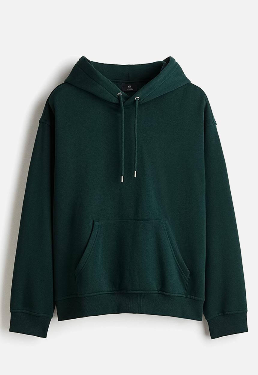 H&M - Loose fit hoodie - dark forest green