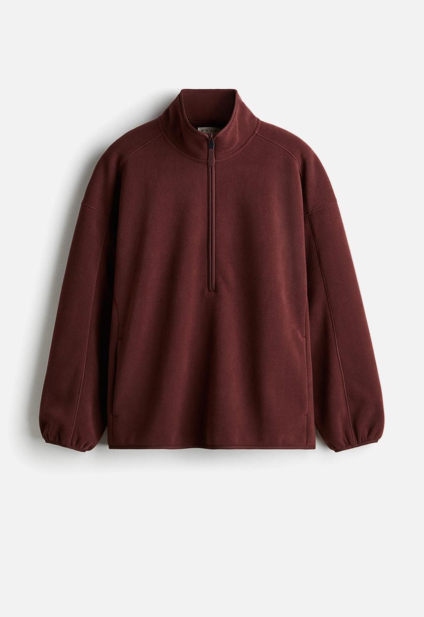 H&M - Fleece sports top - light burgundy