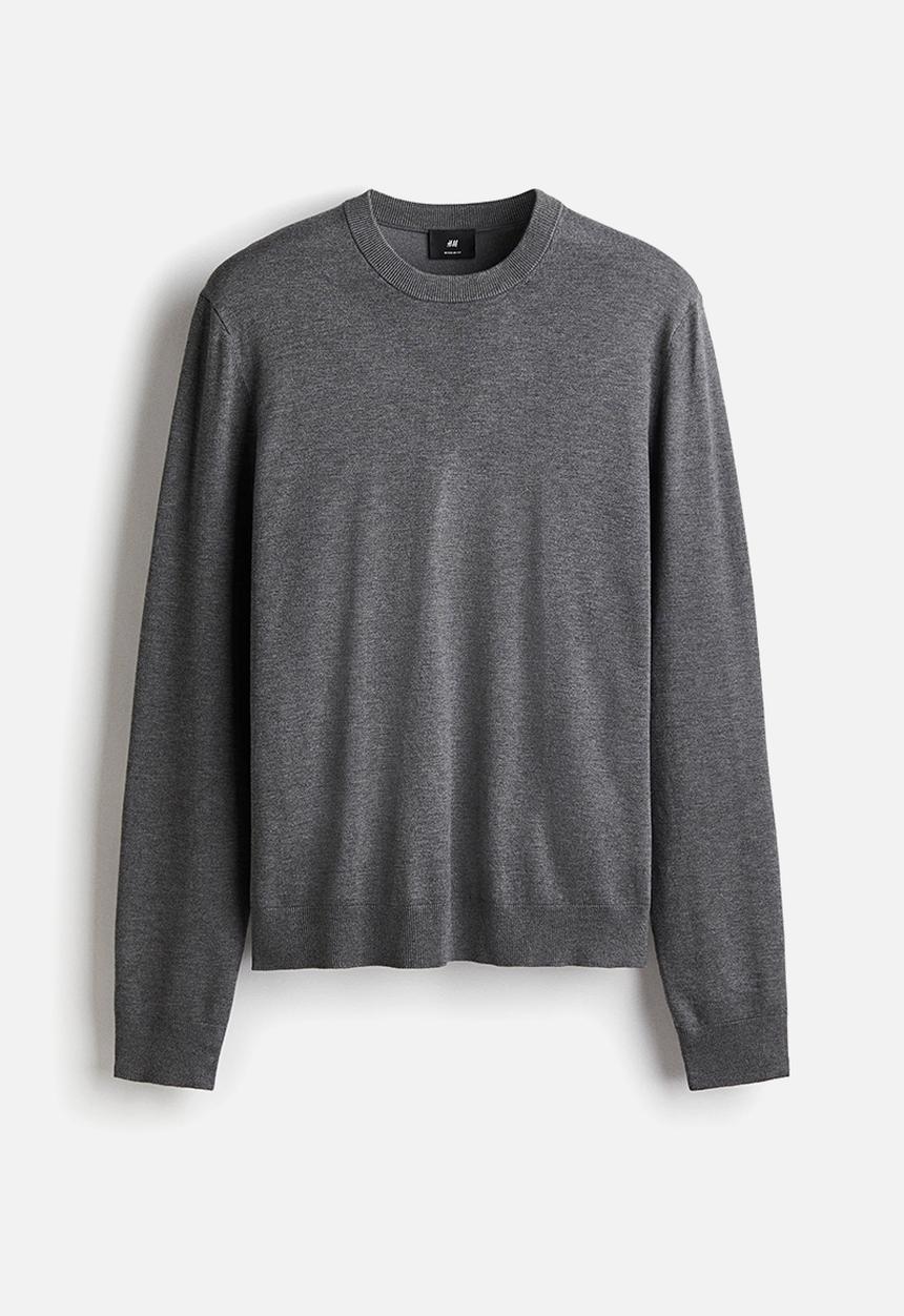 H&M - Regular fit fine-knit jumper - grey