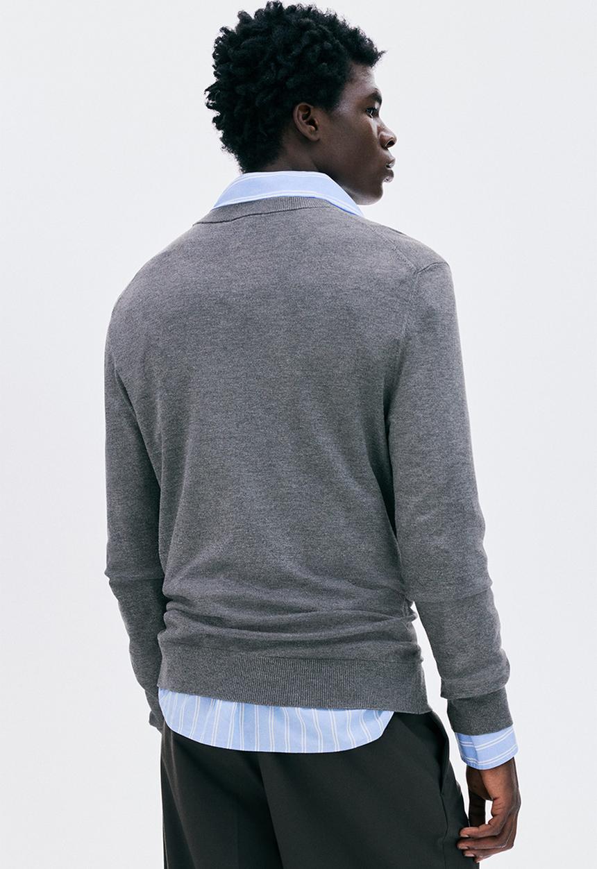 H&M - Regular fit fine-knit jumper - grey