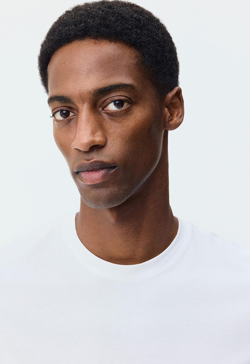 H&M - Slim fit pima cotton t-shirt - white