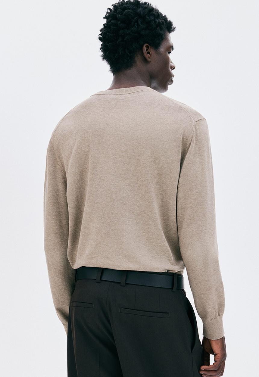 H&M - Regular fit fine-knit jumper - beige